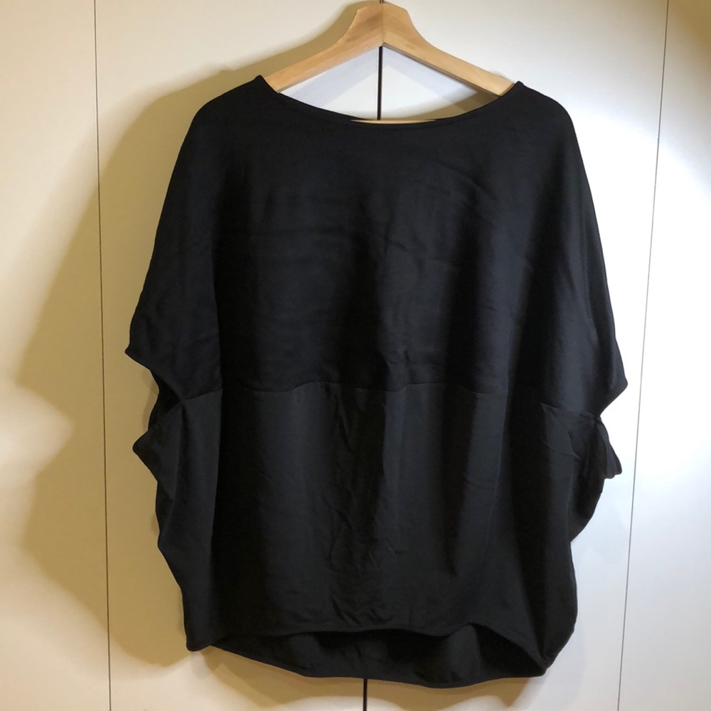 COS black rayon blouse